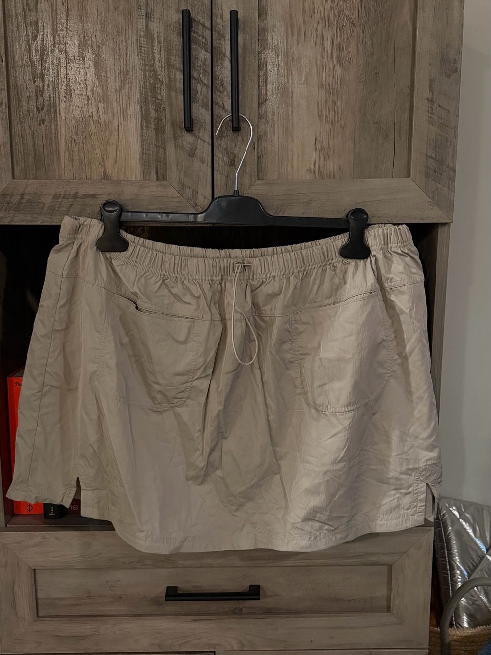 aerie womens Beige Drawstring athletic skort